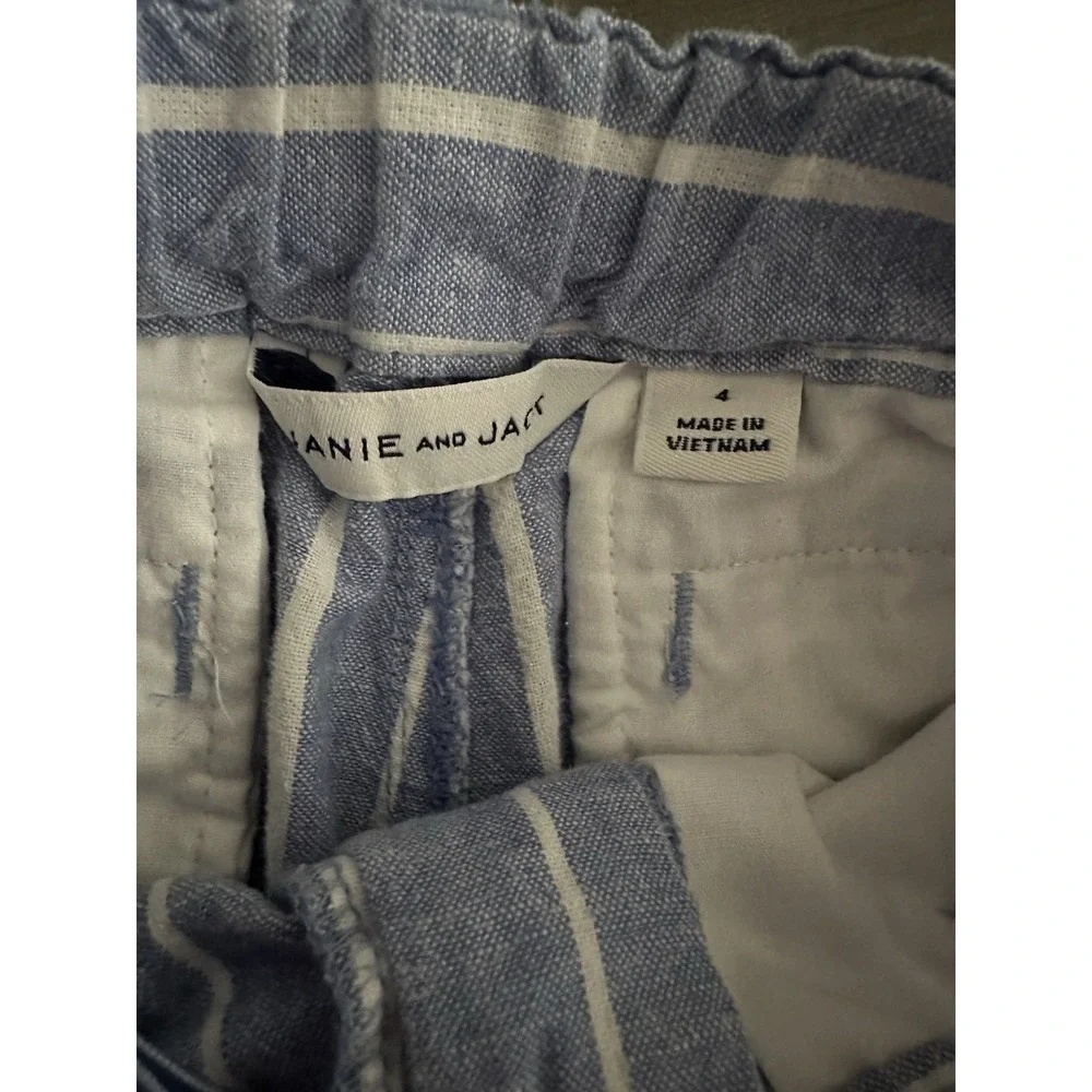 Janie and Jack Boys Size 4 Striped Shorts‎ Blue White Summer Casual Preppy